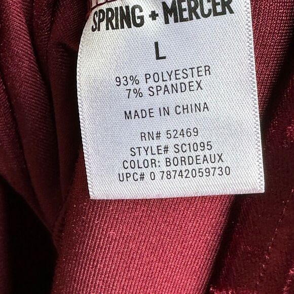 2/$30 Spring + Mercer Velvet Legging Tee Tunic Size L Bordeaux Red Whimsigoth - Picture 6 of 11